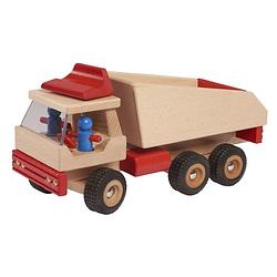 Foto van Walter kiepwagen 34,5 cm hout blank/rood