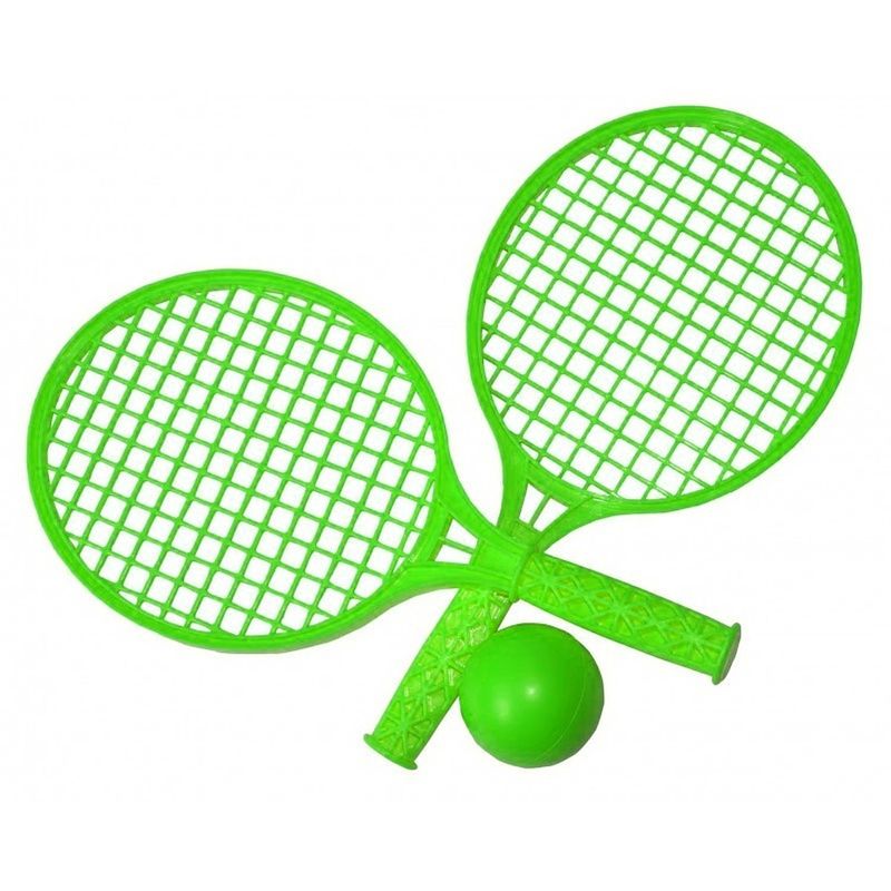 Foto van Playfun tennisset groen 3-delig 37 cm