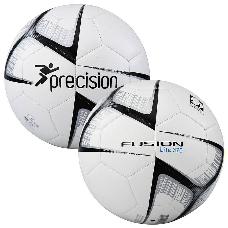 Foto van Precision voetbal fusion lite pu 370 gram wit/zwart maat 5