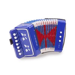 Foto van New classic toys accordeon met muziekboek junior 19 cm blauw