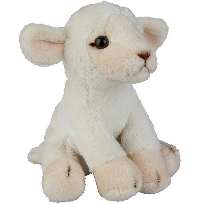 Foto van Pluche knuffel dieren lammetje/schaap van 15 cm - knuffel boederijdieren