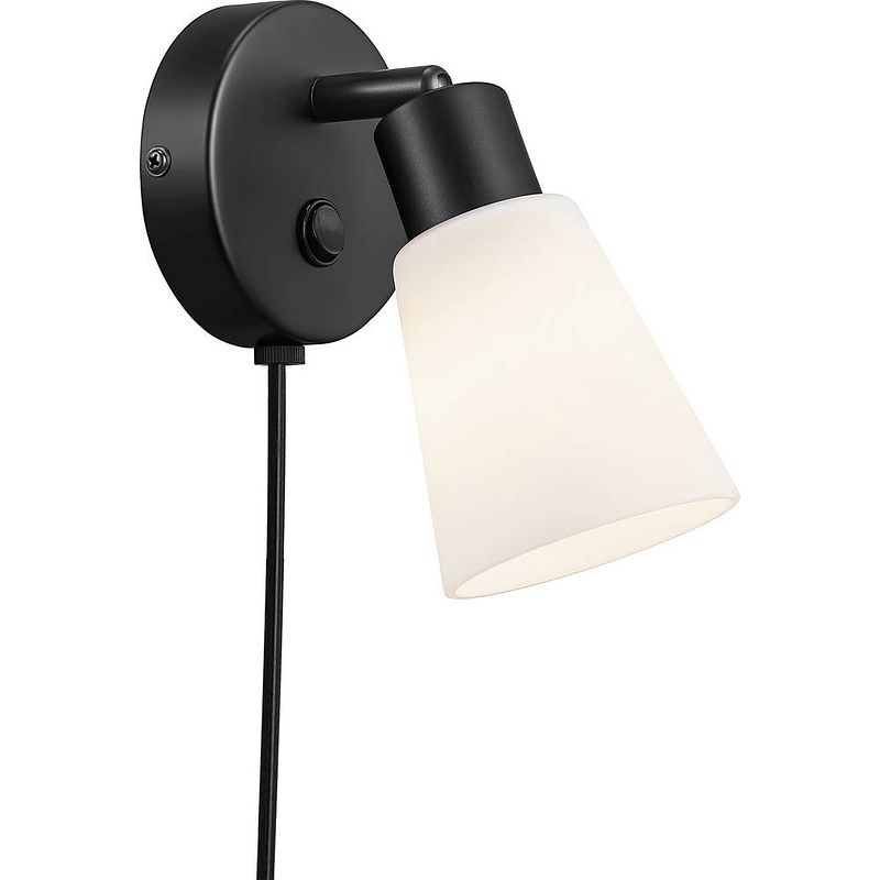 Foto van Nordlux cole 1-spot 2112991003 wandlamp e14 zwart