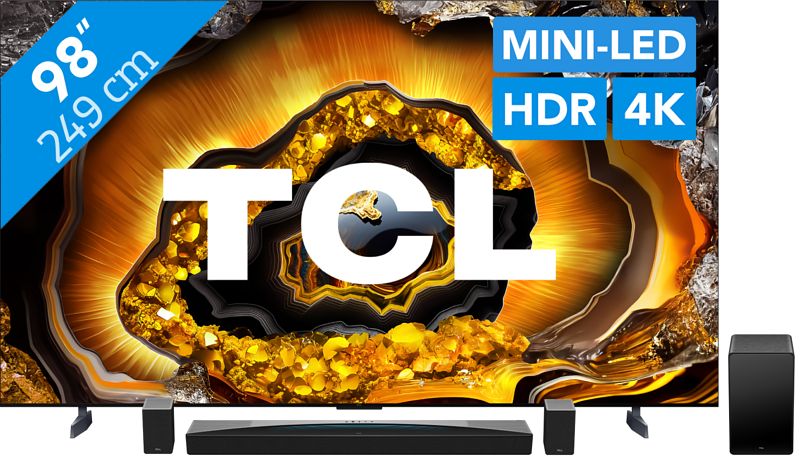 Foto van Tcl qd mini-led 98x955 max (2024) + soundbar