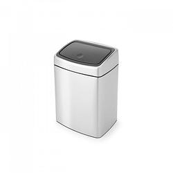 Foto van Brabantia touch bin wandafvalemmer 10 liter met kunststof binnenemmer - matt steel fingerprint proof