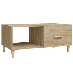 Foto van The living store salontafel - salontafel - 89.5 x 50 x 40 cm - sonoma eiken