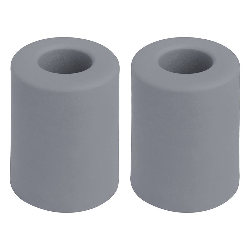 Foto van Deltafix deurbuffer - 2x - deurstopper - grijs - rubber - 50 x 35 mm - deurstoppers