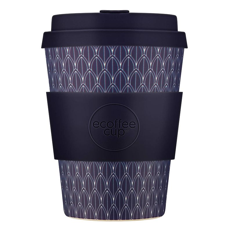 Foto van Ecoffee cup tsar bomba pla - koffiebeker to go 350 ml - paars siliconen
