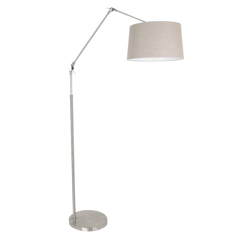 Foto van Steinhauer vloerlamp prestige chic 9720 staal kap linnen grijs