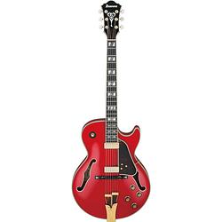 Foto van Ibanez gb10sefm sapphire red george benson signature semi-akoestische gitaar met koffer