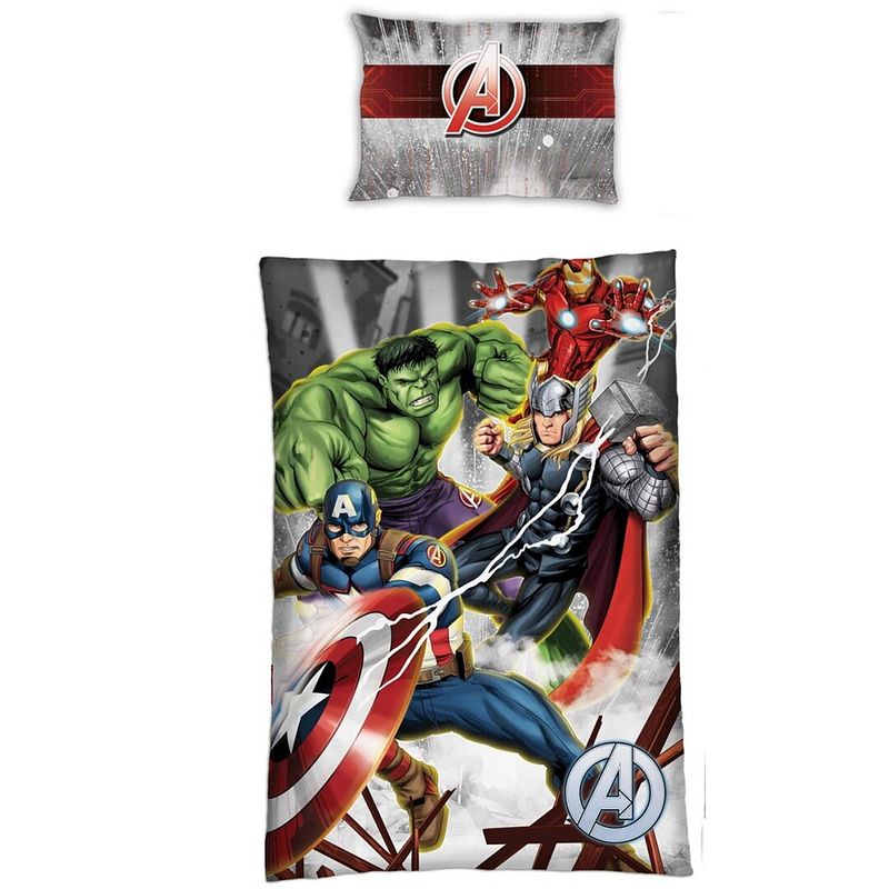 Foto van Marvel avengers dekbedovertrek lightning - eenpersoons - 140 x 200 - polyester