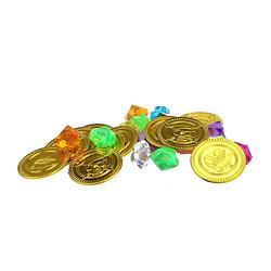 Foto van Toi-toys piraten munten 3,5 cm goud en diamanten