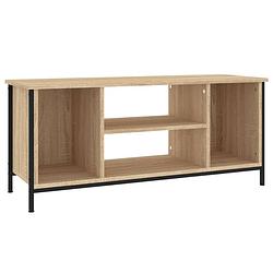 Foto van The living store tv-meubel sonoma eiken - 102 x 35 x 45 cm - trendy ontwerp - duurzaam hout- voldoende opbergruimte -