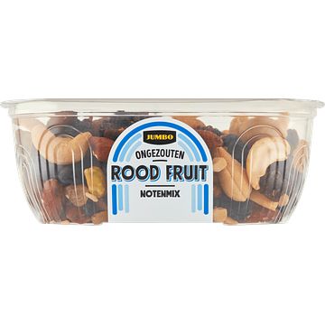 Foto van Jumbo ongezouten rood fruit notenmix 160g aanbieding bij jumbo | cup a 110250 gram