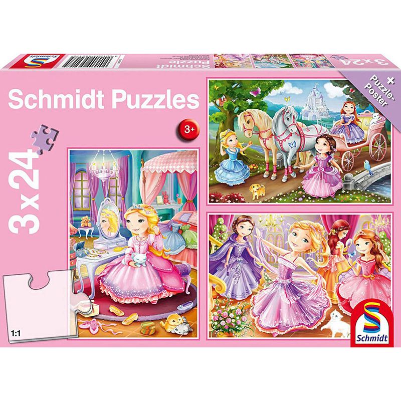 Foto van Sprookjesachtige prinses legpuzzel - 3 x 24 stuks