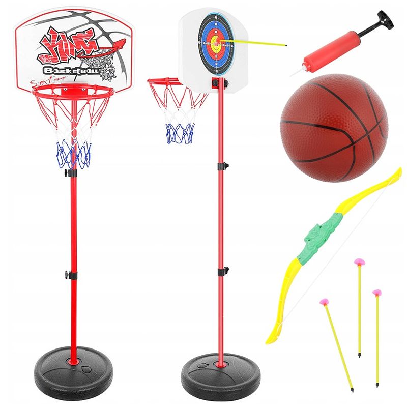 Foto van Basketbalpaal - basketbalring - basketbal - basketball - set voor kinderen - 146 cm