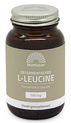 Foto van Mattisson healthstyle gefermenteerde l-leucine 500mg capsules