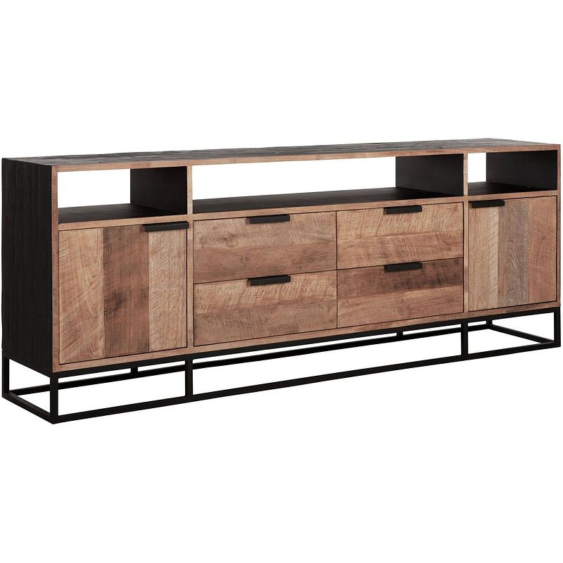 Foto van Dtp home tv stand cosmo no.3 high, 2 doors, 4 drawers, 3 open racks...