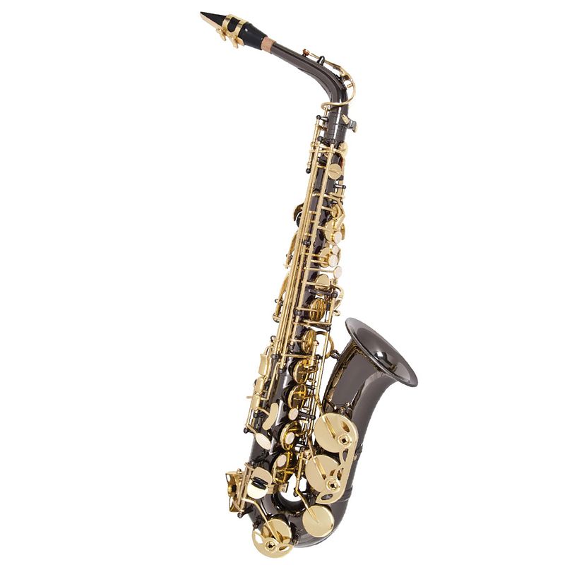 Foto van Odyssey wind instruments oas700blk premiere black/gold eb altsaxofoon met koffer