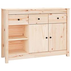 Foto van Vidaxl dressoir 100x35x74 cm massief grenenhout