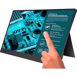 Foto van Joy-it joy-view 15 touchscreen monitor energielabel: a (a - g) 39.6 cm (15.6 inch) 1920 x 1080 pixel 16:9 usb-c®, mini-hdmi, micro-usb, audio, stereo (3.5 mm