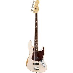 Foto van Fender flea signature jazz bass roadworn shell pink