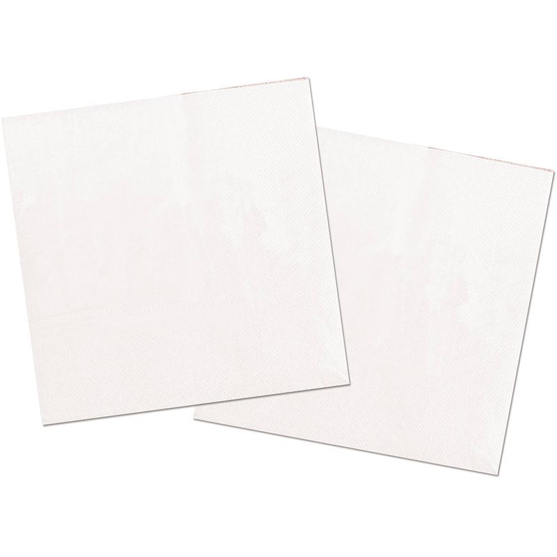 Foto van 40x stuks servetten van papier wit 33 x 33 cm - feestservetten