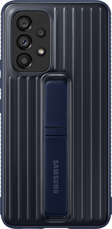 Foto van Samsung galaxy a53 protective standing back cover blauw