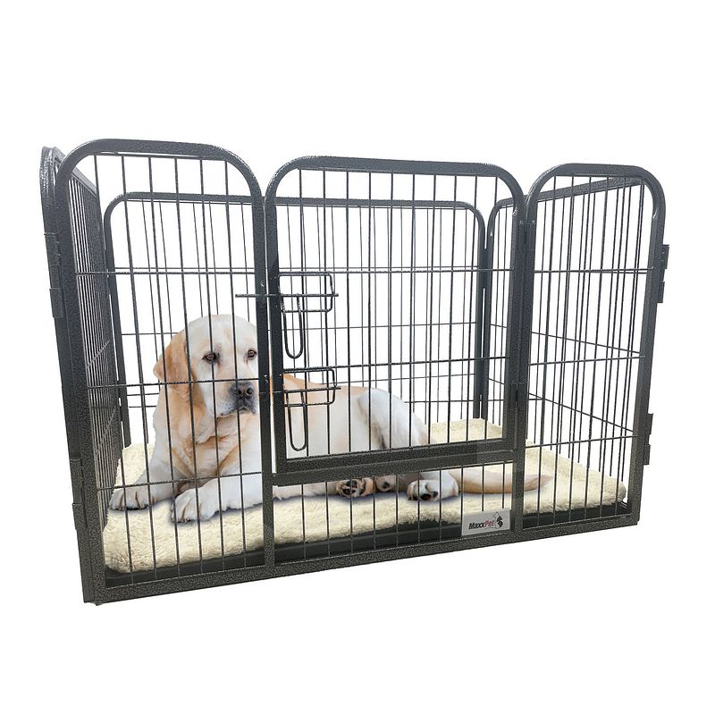 Foto van Maxxpet puppyren met bodemplaat - hondenbench - 107x71x73 cm - zwart