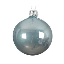 Foto van Kerstbal glas d10 cm blauw 4st kerst