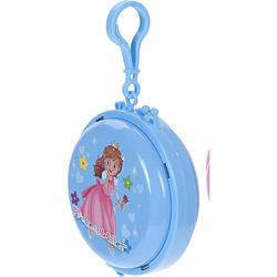 Foto van Free and easy opbergdoosje sleutelhanger prinses 8 cm blauw