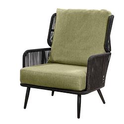 Foto van Tsubasa lounge chair alu black/rope black/emerald green