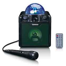 Foto van Bluetooth® karaokeset met lichtbol lenco zwart