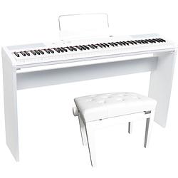 Foto van Fazley fsp-200-w digitale piano wit + onderstel wit + pianobank wit
