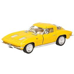 Foto van Modelauto chevrolet corvette geel 13 cm - speelgoed auto's