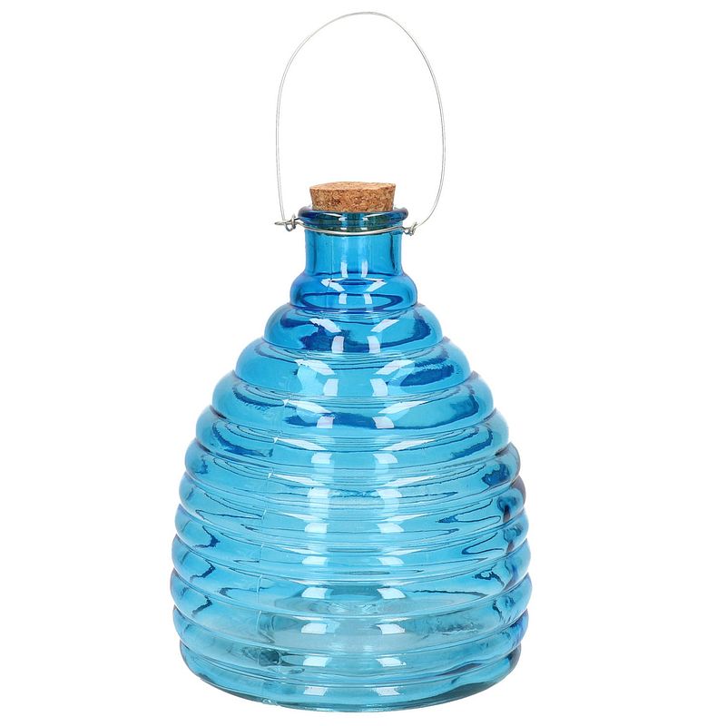 Foto van Wespenvanger/wespenval blauw van glas 21 cm - ongediertevallen - ongediertebestrijding