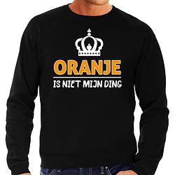 Foto van Koningsdag sweater - oranje is niet mijn ding - heren - zwart xl - feesttruien