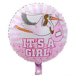 Foto van It's a girl ooievaar geboorteballon 43cm