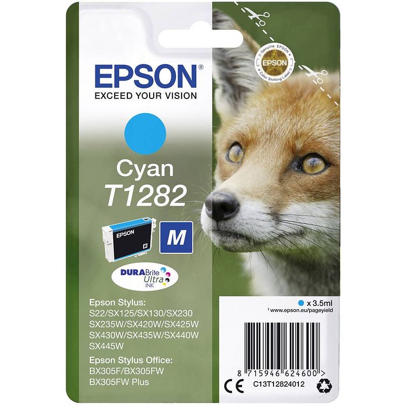 Foto van Epson t1282 cyaan cartridge