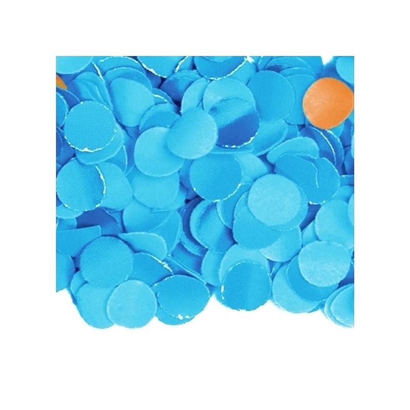 Foto van 3x zakjes van 100 gram feest confetti kleur blauw - confetti
