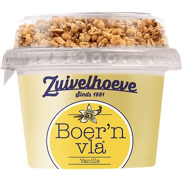 Foto van Zuivelhoeve boer'sn vla® vanille & muesli 170g bij jumbo