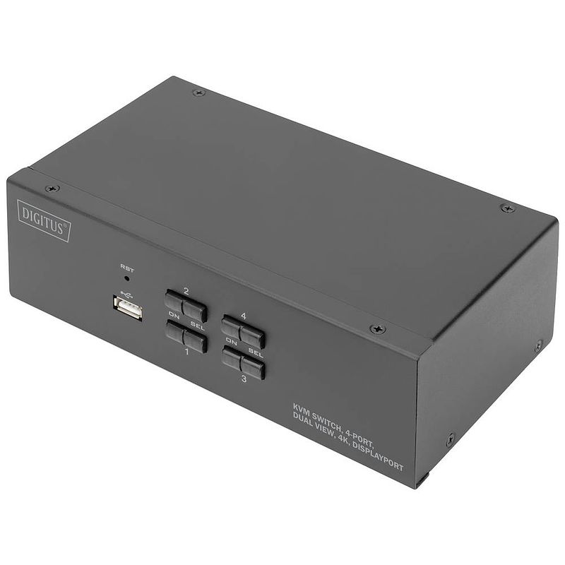 Foto van Digitus ds-12882 4 poorten kvm-switch displayport toetsenbord, usb 1920 x 1080 pixel, 1920 x 1200 pixel, 1920 x 1280 pixel, 1920 x 1440 pixel, 2560 x 1080