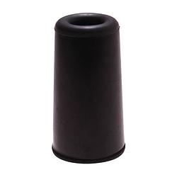 Foto van Deltafix deurbuffer - deurstopper - zwart - rubber - 75 x 40 mm - deurstoppers