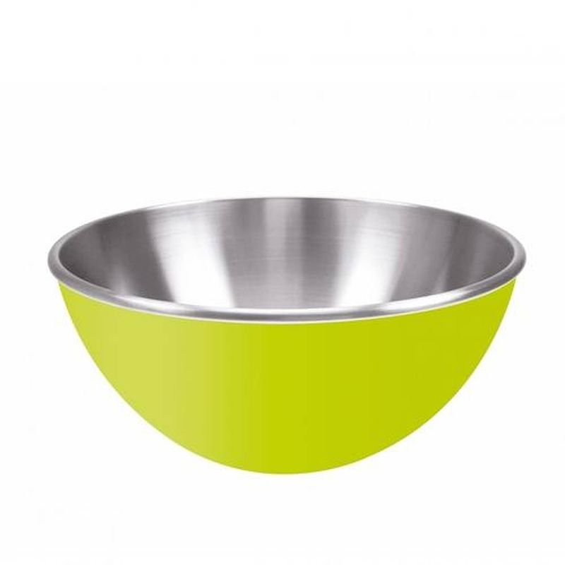 Foto van Zak!designs gemini salade schaal dubbelwandig rvs 25 cm groen - zak! designs