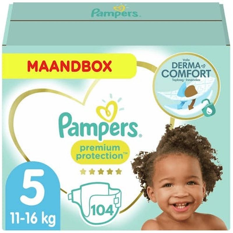 Foto van Pampers - premium protection - maat 5 - megapack - 104 luiers - 11/16 kg