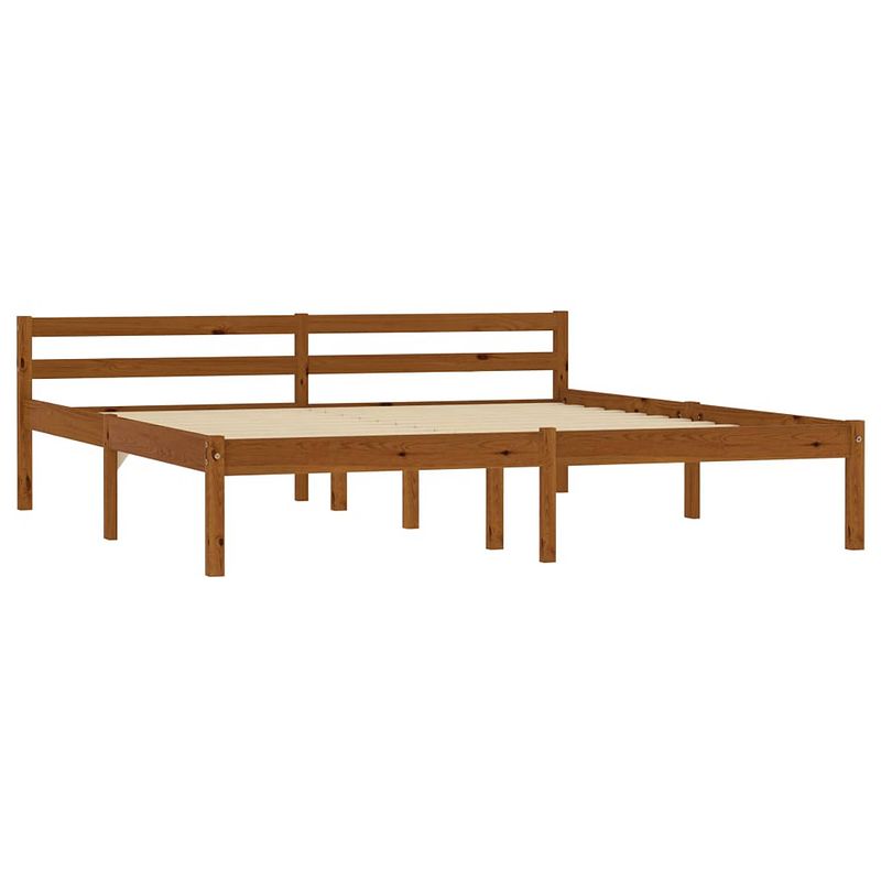 Foto van The living store massief houten bedframe - 160x200 cm - honingbruin