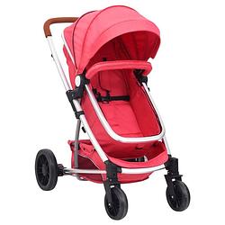 Foto van Vidaxl kinderwagen 2-in-1 aluminium rood