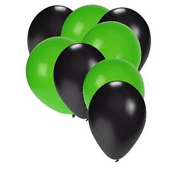 Foto van Zwarte en groene ballonnen 30 stuks - ballonnen