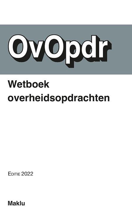 Foto van Wetboek overheidsopdrachten - paperback (9789046611333)