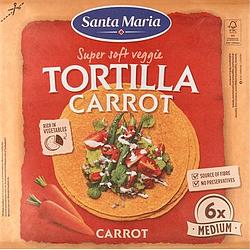 Foto van Santa maria tortilla wrap wortel medium (6pack) 240g bij jumbo