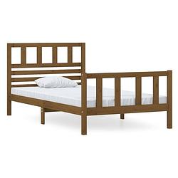 Foto van Vidaxl bedframe massief hout honingbruin 100x200 cm